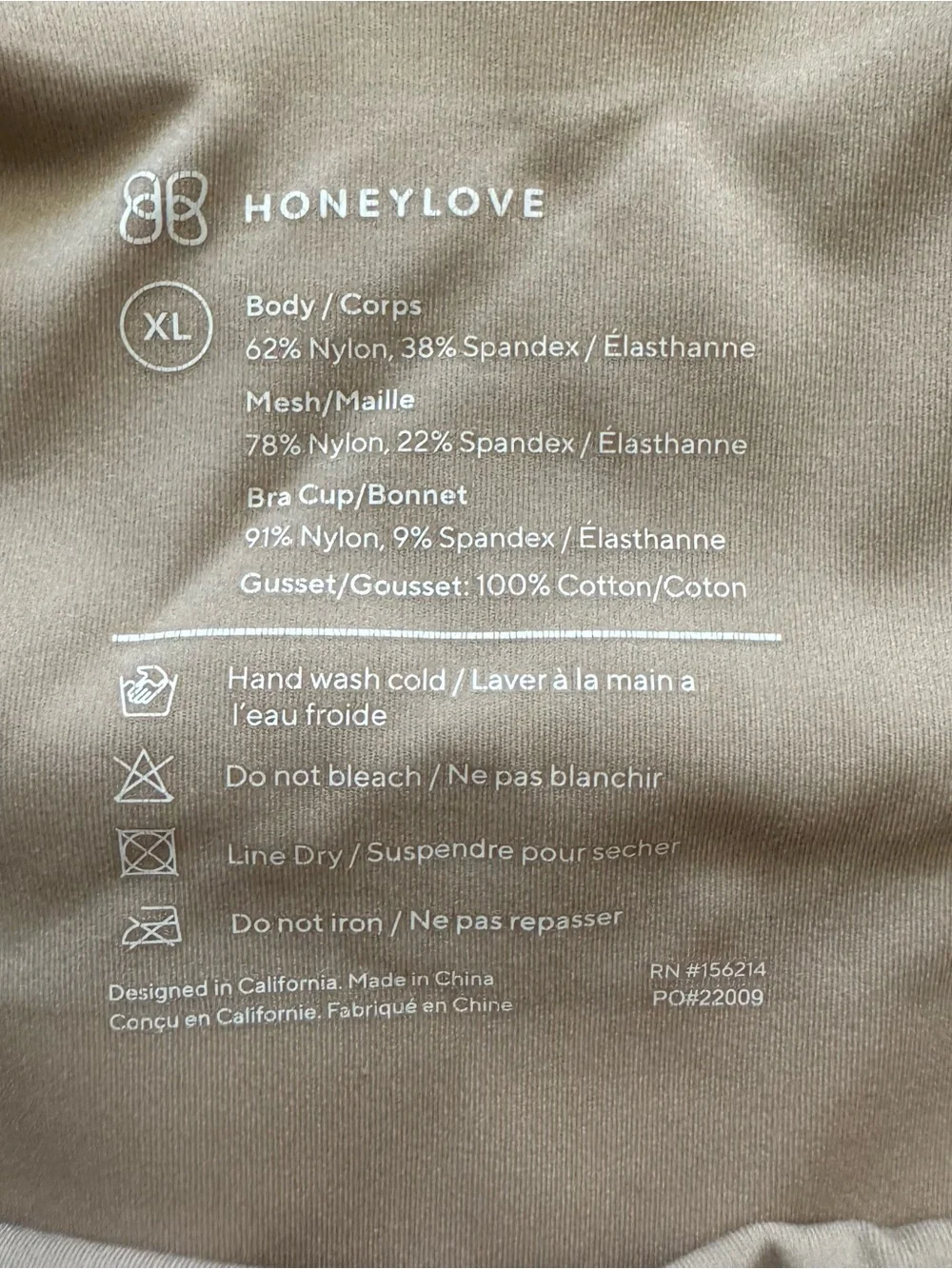Honeylove Women’s Cami Bodysuit XL